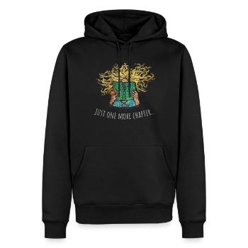 Juste un chapitre de plus Livres Lire Fan de livres - Sweat à capuche Premium bio Homme - noir - Devant - Nico (187cm)