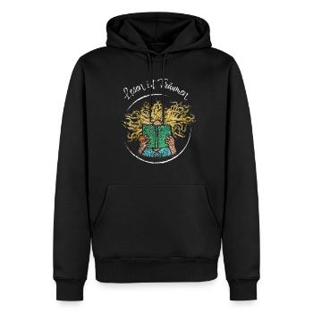 Lesen Träumen Bücher Literatur Romane Leseratte - Männer Premium Bio Hoodie - Schwarz - Vorne - Nico (187cm)