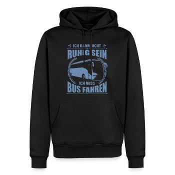 Busfahrer Geschenkideen ich kann - Männer Premium Bio Hoodie - Schwarz - Vorne - Nico (187cm)