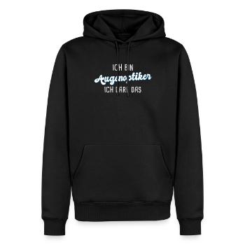 Augenoptiker - Männer Premium Bio Hoodie - Schwarz - Vorne - Nico (187cm)