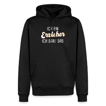 Erzieher - Männer Premium Bio Hoodie - Schwarz - Vorne - Nico (187cm)