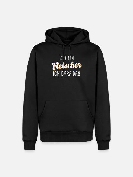 Fleischer - Männer Premium Bio Hoodie - Schwarz