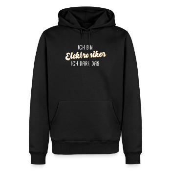 Elektroniker - Männer Premium Bio Hoodie - Schwarz - Vorne - Nico (187cm)