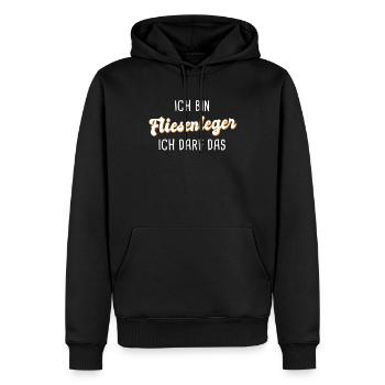 Fliesenleger - Männer Premium Bio Hoodie - Schwarz - Vorne - Nico (187cm)