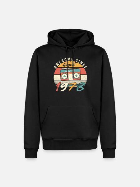 1978 July Retro - Men’s Premium Organic Hoodie - black