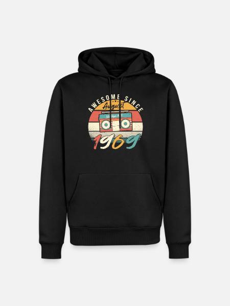 August 1969 Geschenkidee - Männer Premium Bio Hoodie - Schwarz