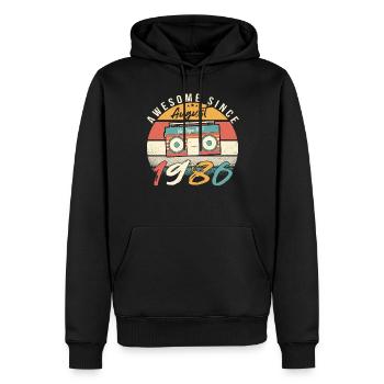 Geboren Im August 1986 - Männer Premium Bio Hoodie - Schwarz - Vorne - Nico (187cm)