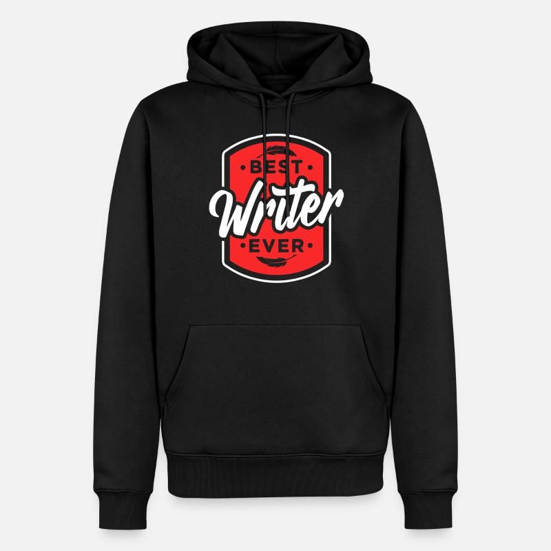 Meilleur écrivain de tous les temps - Sweat à capuche Premium bio Homme - noir