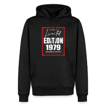 Limited Edition 1979 - Männer Premium Bio Hoodie - Schwarz - Vorne - Nico (187cm)