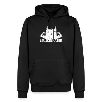 Bodybuilding Bodybuilder Fitness Gym Muskelkater - Männer Premium Bio Hoodie - Schwarz - Vorne - Nico (187cm)