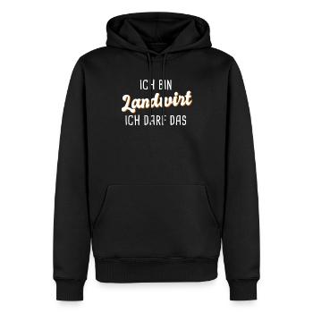 Landwirt - Männer Premium Bio Hoodie - Schwarz - Vorne - Nico (187cm)