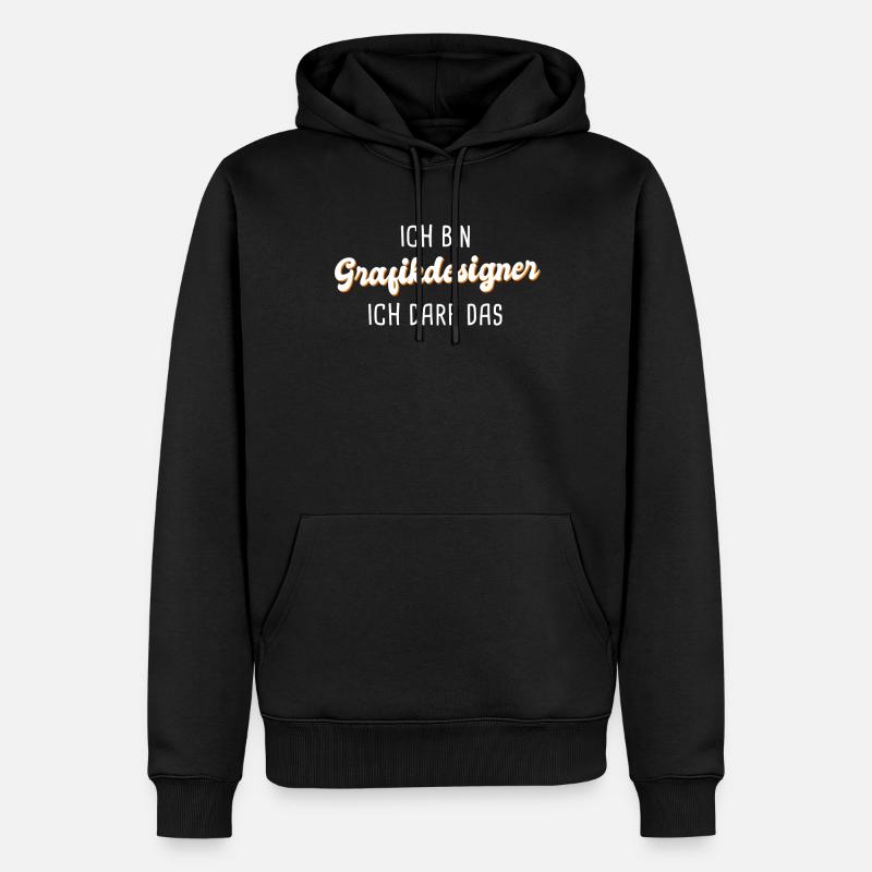 Grafikdesigner - Männer Premium Bio Hoodie - Schwarz