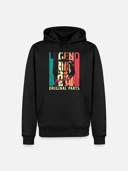 Original 1966 Août - Sweat à capuche Premium bio Homme - noir