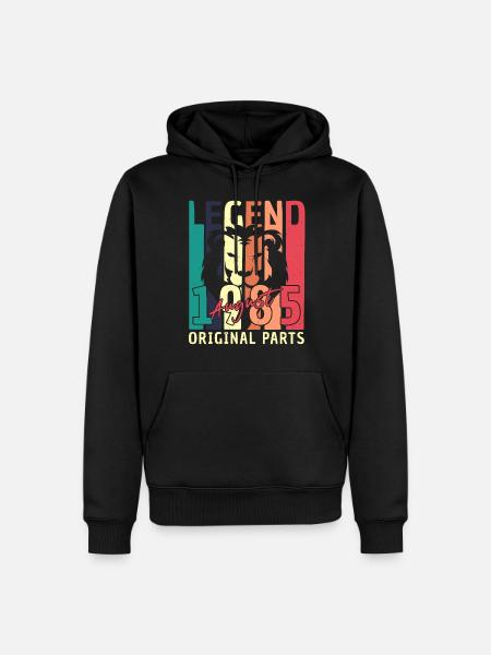 August 1985 Geschenkidee - Männer Premium Bio Hoodie - Schwarz
