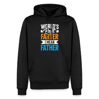 Der Beste Vater Der Welt Vater Tag Papa Papi - Männer Premium Bio Hoodie - Schwarz - Vorne - Nico (187cm)