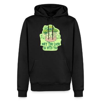 Que le bonheur soit avec vous Irlandais Irlande Irlandais - Sweat à capuche Premium bio Homme - noir - Devant - Nico (187cm)