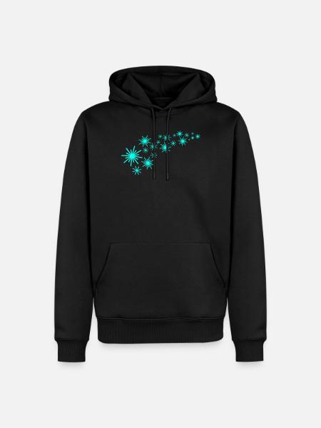 Stardust Mint Green Design - Sweat à capuche Premium bio Homme - noir