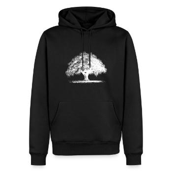 Arbre - Sweat à capuche Premium bio Homme - noir - Devant - Nico (187cm)
