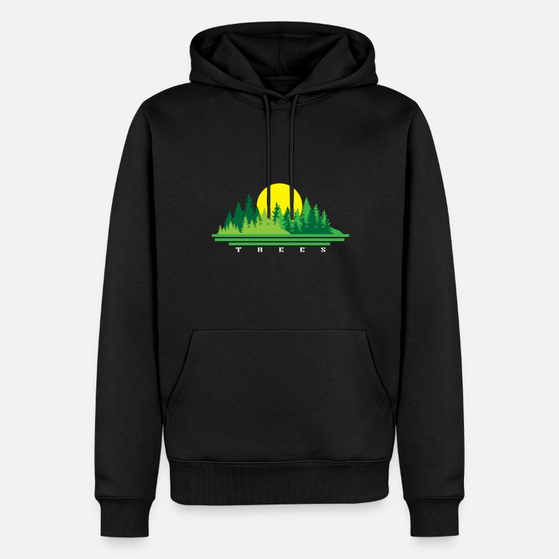 Baum - Männer Premium Bio Hoodie - Schwarz