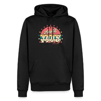 Gift idea for August 1993 - Men’s Premium Organic Hoodie - black - Front - Nico (187cm)