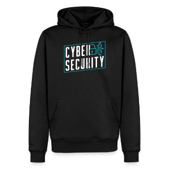 Cybersecurity Hack Hacking Hacker IT Security - Men’s Premium Organic Hoodie - black - Front - Nico (187cm)