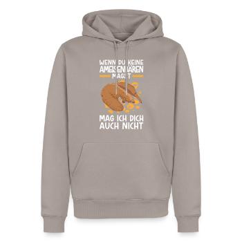 Ameisenbären nicht mögen Ameisenfresser - Männer Premium Bio Hoodie - Taupe - Vorne - Nico (187cm)