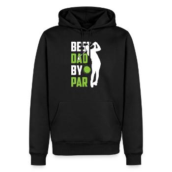 Meilleur papa par golf Père Papa Fête des pères Papa - Sweat à capuche Premium bio Homme - noir - Devant - Nico (187cm)