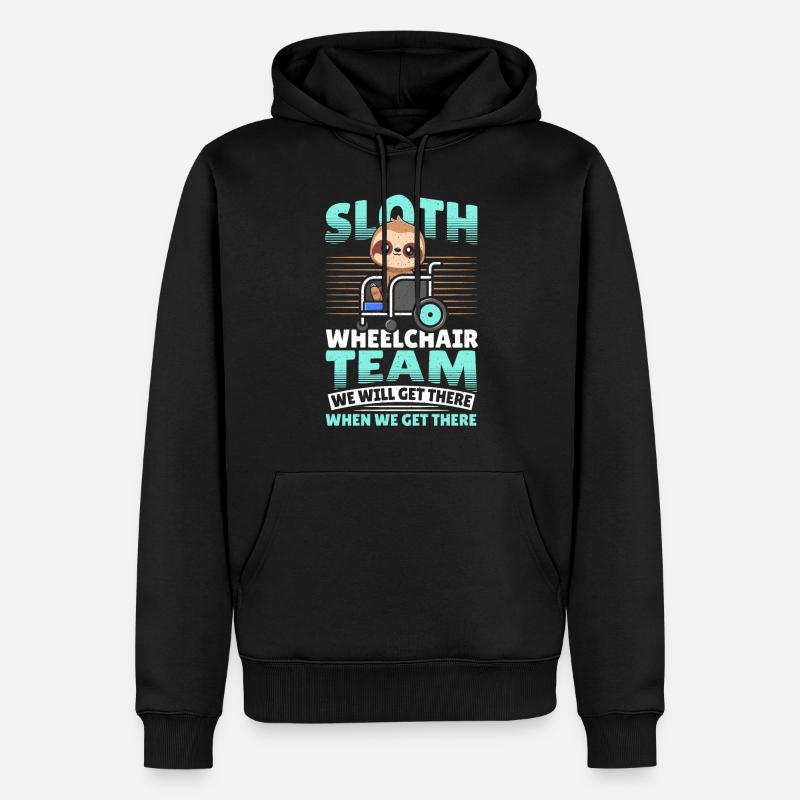 Conception paraplégique pour un - Sweat à capuche Premium bio Homme - noir