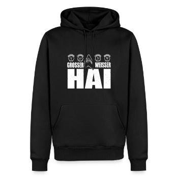 Großer Weißer Hai Zahn Tigerhai Makohai Biologe - Männer Premium Bio Hoodie - Schwarz - Vorne - Nico (187cm)
