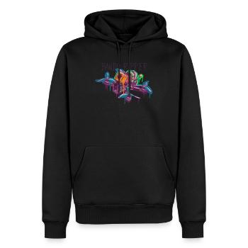 Fpv Freestyle Pilot UAV Racing Quadcopter Design - Men’s Premium Organic Hoodie - black - Front - Nico (187cm)