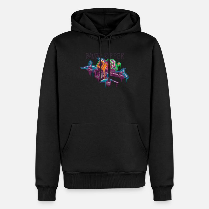 Fpv Freestyle Pilot UAV Racing Quadcopter Design - Männer Premium Bio Hoodie - Schwarz