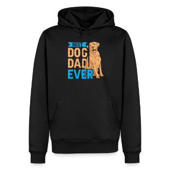 Meilleur chien Papa Jamais Chien Papa Père - Sweat à capuche Premium bio Homme - noir - Devant - Nico (187cm)