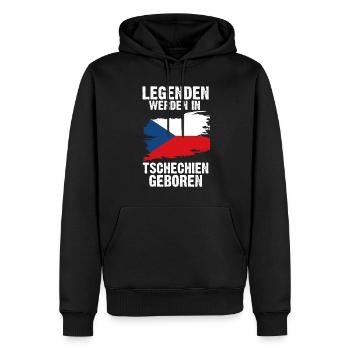 Tschechien Tscheche Tschechisches - Männer Premium Bio Hoodie - Schwarz - Vorne - Nico (187cm)