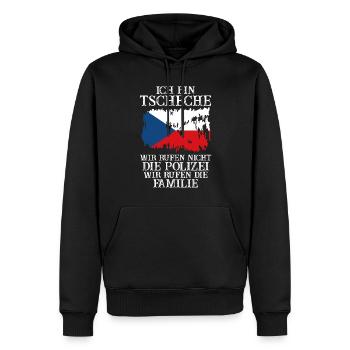 Tschechien Tscheche Tschechisches - Männer Premium Bio Hoodie - Schwarz - Vorne - Nico (187cm)