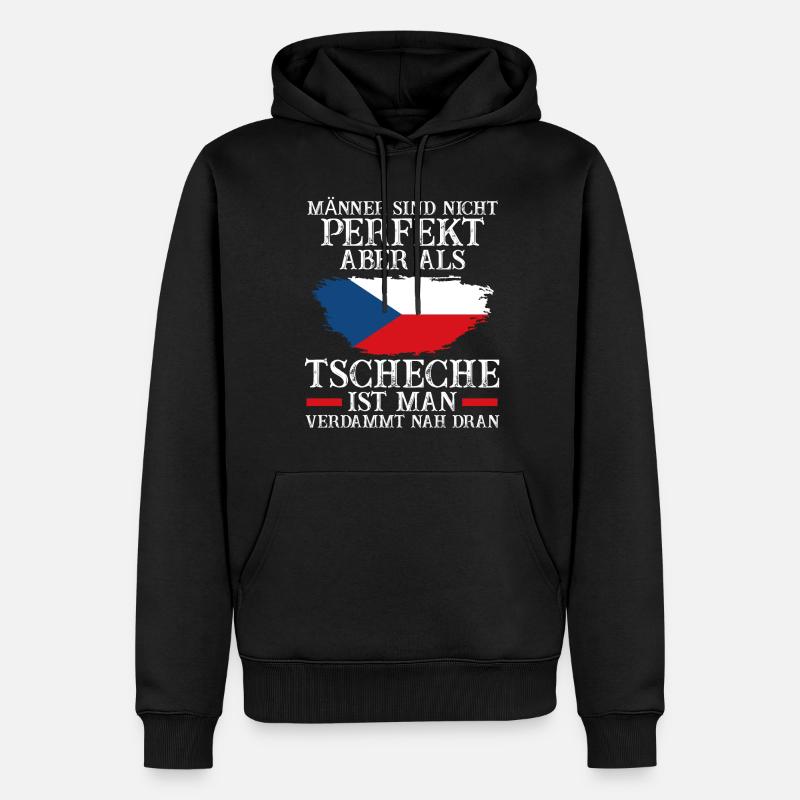 Tschechien Tscheche Tschechisches - Männer Premium Bio Hoodie - Schwarz
