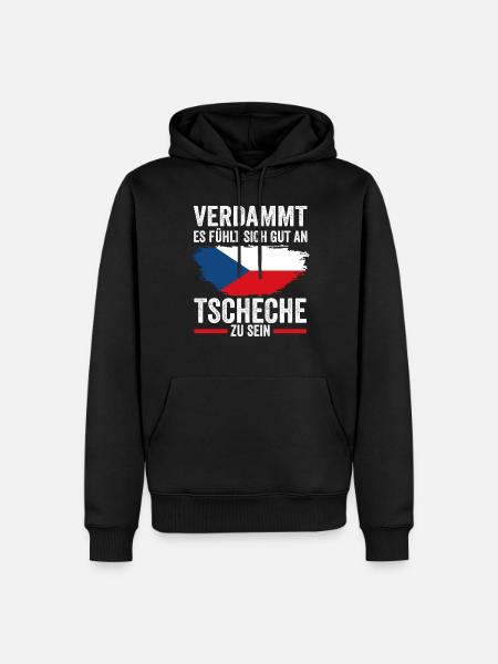 Tschechien Tscheche Tschechisches - Männer Premium Bio Hoodie - Schwarz