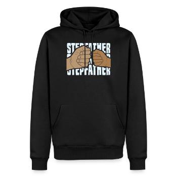 Beau-père Beau-père Beau-père Fête des pères - Sweat à capuche Premium bio Homme - noir - Devant - Nico (187cm)