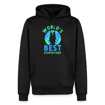 Le meilleur beau-père du monde Beau-père Beau-père Beau-père - Sweat à capuche Premium bio Homme - noir - Devant - Nico (187cm)