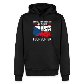 Urlaub Tscheche Tschechien - Männer Premium Bio Hoodie - Schwarz - Vorne - Nico (187cm)