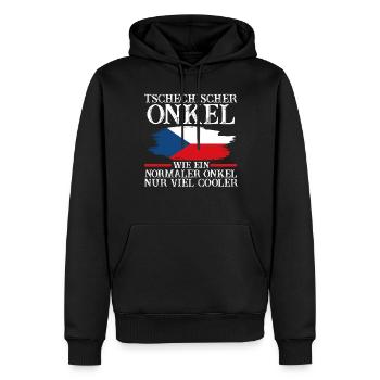 Tscheche Onkel Tschechien - Männer Premium Bio Hoodie - Schwarz - Vorne - Nico (187cm)