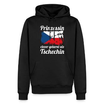 Prinzessin Tscheche Tschechisches Tschechien - Männer Premium Bio Hoodie - Schwarz - Vorne - Nico (187cm)