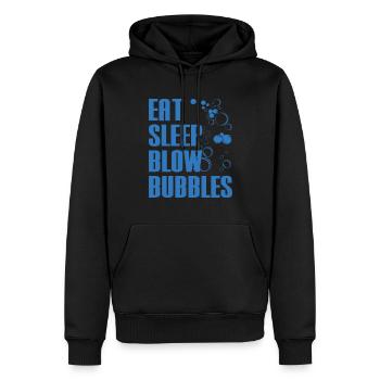 Nourriture Sommeil Bulles Bulles Aquarium à bulles Amateurs - Sweat à capuche Premium bio Homme - noir - Devant - Nico (187cm)