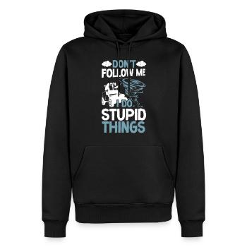 Météorologie des ouragans Storm Chaser - Sweat à capuche Premium bio Homme - noir - Devant - Nico (187cm)