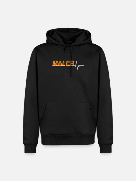 Maler - Männer Premium Bio Hoodie - Schwarz