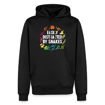 Serpent Serpent Saint-Valentin I - Sweat à capuche Premium bio Homme - noir - Devant - Nico (187cm)