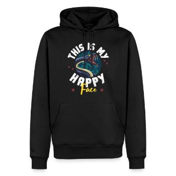 Snake Serpent This Is My Happy - Men’s Premium Organic Hoodie - black - Front - Nico (187cm)