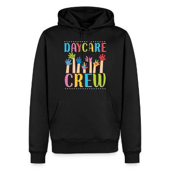 Fournisseur de services de garde d’enfants Enseignant - Sweat à capuche Premium bio Homme - noir - Devant - Nico (187cm)