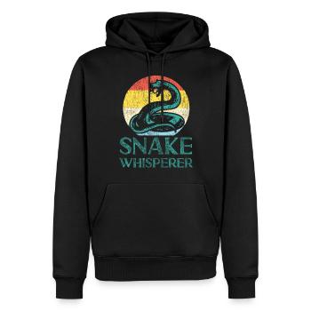 Snake Serpent Retro Vintage Snake - Männer Premium Bio Hoodie - Schwarz - Vorne - Nico (187cm)