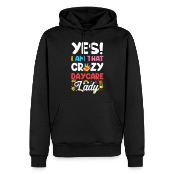 Fournisseur de services de garde d’enfants Enseignant - Sweat à capuche Premium bio Homme - noir - Devant - Nico (187cm)