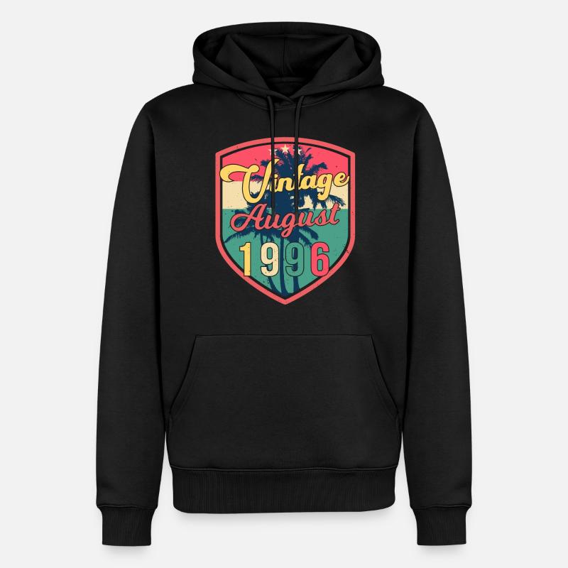 Bester Geburtsmonat August 1996 - Männer Premium Bio Hoodie - Schwarz